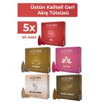 AURAN 5x Geri Akış Tütsüsü Seti Konik Tütsü Backflow Incense Cones 5x10 Adet
