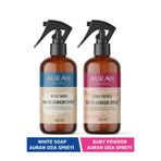 AURAN Beyaz Sabun Ve Bebek Pudrası Oda Ve Çamaşır Spreyi Oda Kokusu Oda Spreyi 2'li Set 250ml SPREY250ML2X02