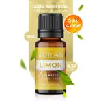 AURAN Limon Saf Esansiyel Uçucu Yağ Buhurdanlık Yağı Difüzör Esansı Aromaterapi Ortam Koku Küre Yağı 10ml