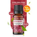 AURAN Misk & Gül Esansiyel Uçucu Koku Yağı Ortam Kokusu Doğal Yağ Sihirli Küre Hobi Esansı 10ml