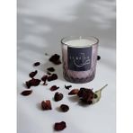 Aurelia Candle -Tekli Mor Kristal Desenli Cam Bardak Kokulu Mum - Bal