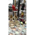 Aurelia Şampanya Deri-,Tango Dans Ve Salon Ayakkabısı 8,5 Cm 13 Pont Kapalı Topuk