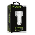 Auris Araç Şarj Cihazı Oto Çakmaklık Şarj Aleti 3 Port Usb Hızlı Şarj 5.4 A 30W Qc Cr05