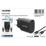 Auris ARS-CH25 25W PD Type-C Siyah Şarj Cihazı