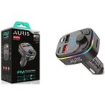 Aurıs Çakmaklığı Takılan 2 USB + 1 Type-C Girişli Aux Jaklı Mp3 Çalar Fm Adaptör Ü ( Transmıtter ) - Siyah