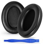 Aurivor Sony WH-1000XM3 kulaklık için yedek kulak yastığı, Soft-Touch deri, gürültü yalıtımlı hafızalı köpük ve ek kalınlık (siyah)
