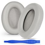 Aurivor Sony WH-1000XM3 kulaklık için yedek kulak yastığı, yumuşak dokunuşlu deri, gürültü yalıtımlı hafızalı köpük ve ek kalınlık (gri)