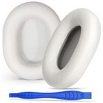 Aurivor Sony WH-1000XM5 Gürültü Önleyici Kulaklıklar için Yedek Kulak Pedleri Yastığı, Yumuşak Protein Deri ile Premium XM5 Kulak Kapakları, Optimize Edilmiş Bellek Köpüğü (Gümüş)