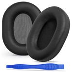 Aurivor Sony WH-1000XM5 Gürültü Önleyici Kulaklıklar için Yedek Kulak Yastıkları Yastıkları, Yumuşak Protein Deri ile Premium XM5 Kulak Kapakları, Optimize Edilmiş Bellek Köpüğü (Siyah)