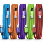 Aurnoet USB C - USB C Kablosu, 6FT 5'li Paket Tip C - Tip C Şarj Kablosu Hızlı Şarj Kablosu MacBook Pro, iPhone 15/15 Pro/15 Plus/15 Pro Max, Samsung Galaxy S23 S22 S21 Ultra için 60W