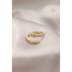 Aurrari Gold Renk Serpenti Yılan Exclusive Ayarlanabilir Yüzük - Renkli - Standart