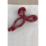 Aurrari Kadın Bordo Büyük Boy Fiyonk Parlak Kırılmaz Toka 11 cm