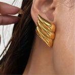 Aurrari Vintage Wing Gold Küpe Çok Renkli