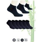Aurum Erkek 6'lı Premium Bambu Patik Çorap Dikişsiz - 40 - 45 - Siyah