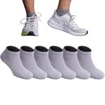Aurum Erkek 6'lı Premium Bambu Patik/Spor Çorap Dikişsiz (Gri)