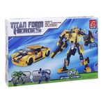 Ausini Titan Form Heroes 2 in 1 Araca Dönüşen Sarı Robot 244 Parça Blok Seti