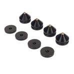 Ausla Hoparlör Yalıtım Pedleri, Alüminyum Alaşımlı Spike Paspaslar, Pikaplar Için 4PCS, Amplifikatörler, CD DVD Oynatıcılar, Altın, SP2724 (BLACK)