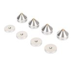 Ausla Hoparlör Yalıtım Pedleri, Alüminyum Alaşımlı Spike Paspaslar, Pikaplar Için 4PCS, Amplifikatörler, CD DVD Oynatıcılar, Altın, SP2724 (SILVER)