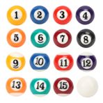 Ausla Küçük Havuz İsteka Topları Seti Reçine Bilardo Masa Topları Seti, 16PCS Mini Bilardo Topu, Çevre Dostu Polyester Reçine Malzeme, Oyun Odaları, Barlar, Spor Rekreasyon Oyunları