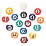 Ausla Oyun odaları, Barlar Ve Eğlence sporları Için çevre Dostu Polyester Reçineden yapılmış 16 numaralı Top Ve Beyaz Toptan Oluşan 25MM Bilardo Topu seti.