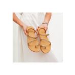 AuthenticSandals Hakiki Deri Gold Kadın Bodrum Sandaleti -