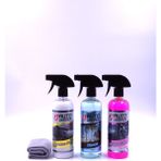 Auto Deepen Oto Bakım Seti 3x500 ml, Lastik Parlatıcı & Oto Kokusu & Kokpit Parlatıcı, Bez Hediyeli