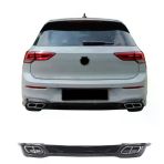 Auto GP Volkswagen Golf 8 Rline Çift Çıkış Piano Black 2021+ Arka Tampon Difüzörü