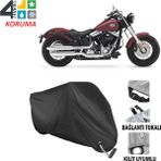AUTOES Harley-Davidson Softail Slim Branda Motosiklet Brandası Bağlantı ve Kilit Uyumlu Siyah