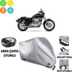 Autoes Harley-Davidson Sportster Custom Xl 1200S Motosiklet Branda Arka Çanta Bağlantı ve Kilit Uyumlu