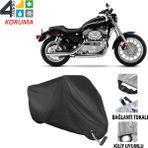 AUTOES Harley-Davidson Sportster Custom Xl 1200S Motosiklet Branda Bağlantı ve Kilit Uyumlu Siyah