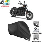 AUTOES Harley-Davidson Street 750 Motosiklet Branda Bağlantı ve Kilit Uyumlu Siyah