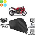 Autoes Honda CBR 600F Arka Çanta Uyumlu Tokalı Siyah Motosiklet Brandası