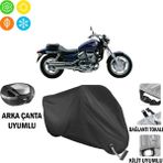 Autoes Honda Vf 750 C Magna Siyah Kilit Uyumlu Motosiklet Brandası