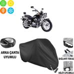 AUTOES Kanuni Seyhan 250 Motosiklet Brandası Arka Çanta, Tokalı ve Kilit Uyumlu Siyah