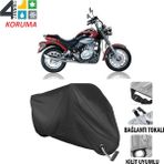 AUTOES Kanuni Tiger 250 Branda Motosiklet Brandası Bağlantı ve Kilit Uyumlu Siyah