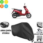 AUTOES Kanuni Wiki 125I Motosiklet Brandası Arka Çanta, Tokalı ve Kilit Uyumlu Siyah