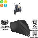 AUTOES Mondial Wing 50 cc Scooter Branda Motosiklet Brandası Arka Çanta Bağlantı,kilit Uyumlu Siyah