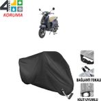 AUTOES Mondial Wing 50 cc Scooter Branda Motosiklet Brandası Bağlantı,kilit Uyumlu Siyah