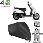 Autoes Piaggio Fly 150 Siyah Kilit Uyumlu Motosiklet Brandası