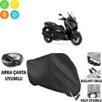 AUTOES Yamaha Xmax 250 Tech Max Branda Motosiklet Branda Arka Çanta Bağlantı,kilit Uyumlu Siyah