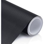 AutoFolyo Karbon Fiber Folyo Renk Seçenekli Kaplama Folyosu - 127 CM X 1 Metre - Siyah
