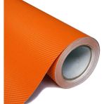 AutoFolyo Karbon Fiber Folyo Renk Seçenekli Kaplama Folyosu - 127 CM X 1 Metre - Turuncu