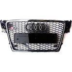 Autogp Audi A4 Rs4 Ön Panjur Izgara 2008 / 2012 B8 Oem Krom Siyah