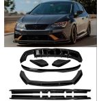 Autogp Cupra Leon Aero Kit Tampon Ekleri Ve Difüzör Seti 2020 / 2024 Piano Black