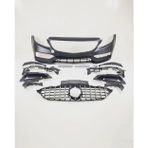 Autogp Mercedes W205 C63 Ön Tampon Ve Panjur Seti Siyah Trim 2014 / 2018
