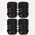 Autokit Alüminyum Hexagon Siyah Sibop Kapağı Seti - 0 RH (+) Siyah