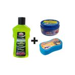 Autokit Cilalı Oto Şampuanı Yıkama Süngeri ve Pasta Cila Seti