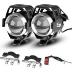 Autoline Motosiklet Sis Farı U5 LED 3 Modlu Su Geçirmez Metal Malzeme ile Güçlü Aydınlatma