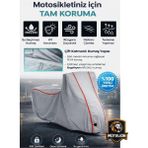 Autolion Arora Max Jet (Gri-Kırmızı Dikişli Kilitli) Motor Brandası,su Geçirmez Örtü.