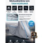 Autolion Arora Mojito 125 Gri-Mavi Dikişli Kilitli)Motor Brandası Motosiklet Örtüsü